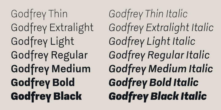 Example font Godfrey #4